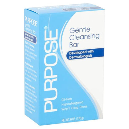 PURPOSE Gentle Cleansing Bar for Sensitive Skin – 3.6 oz, Pack of 2 – Hydrating, Non-Irritating, Daily Face & Body Soap – Clean Beauty, Sulfate & Paraben-Free