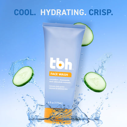 TBH Kids Gentle Gel Face Wash – Hydrating Facial Cleanser for Tweens & Teens, Sensitive, Dry & Oily Skin – Chamomile & Calendula – Clean, Non-Toxic, Sulfate & Paraben-Free – 6 oz