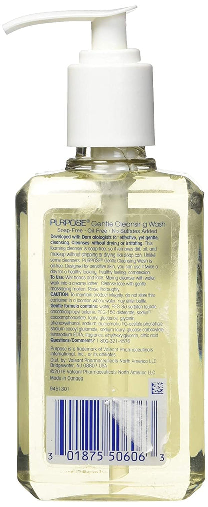 Purpose Gentle Cleansing Wash for Sensitive Skin, Soap-Free Daily Cleanser, Face & Body Wash, 6 oz Bottles (Pack of 6)