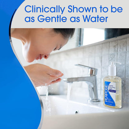 Purpose Gentle Cleansing Wash for Sensitive Skin, Soap-Free Daily Cleanser, Face & Body Wash, 6 oz Bottles (Pack of 6)